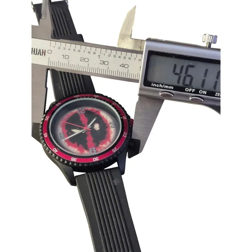 Official Marvel‎ Deadpool Watch New Battery Sharp 46 MM Unisex Fan Favorite
